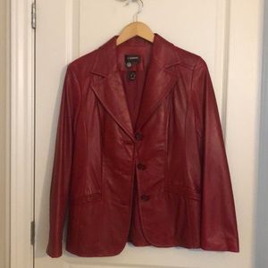 Classy Red leather Danier jacket